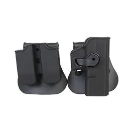 Set fondina e porta caricatore nero per serie Glock (BD-6100B)