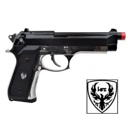 Pistola Beretta 92FS full metal scarrellante a gas nera/silver HFC (HG 194BS)