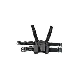 FONDINA RIGIDA COSCIALE PER GLOCK G17/ TORCIA / CARICATORE NERA (HKIT-GL-B)