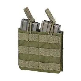 Tasca porta caricatore Doppia ad estrazione Rapida per M4 e AK - Olive Drab ""Verde"" - DEFCON 5 (D5-M4AKDO OD)