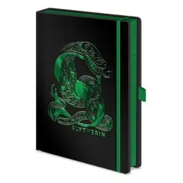 Notebook Serpeverde in A5 - Nero / Simbolo in Verde Fluo