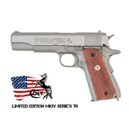 Pistola Colt 1911 Government MK IV / Serie 70™ a CO2 - Silver - Scarrellante - 17 BBs - KWC by CyberGun (180529)