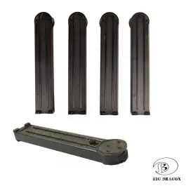 Set di 4 Caricatori Monofilari per P90 - 170 BB - Nero - Big Dragon (BD-4236)