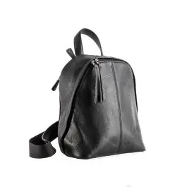 Zainetto monospalla in pelle tasca sullo schienale per fissaggio fondina Nero Vega Holster (1VB004)