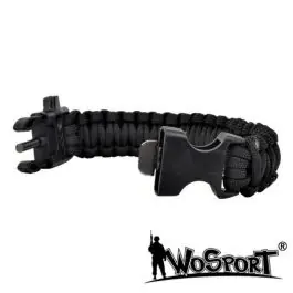 Braccialetto Survival 3 in 1 - Nero - WoSport (WO-SL42B)