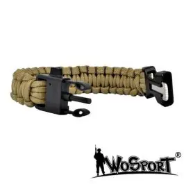 Braccialetto Survival 3 in 1 - Tan - WoSport (WO-SL42T)