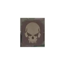 Patch in PVC Pirate Skull - 6.2 x 7.6 cm - Tan - Emerson (EM5550A)