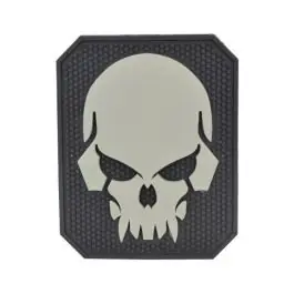 Patch in PVC Pirate Skull - 6.2 x 7.6 cm - Nero / Bianco Opaco - Emerson (EM5550C)
