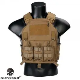 Chest Rig Low Profile 420 Vest Carrier - Coyote Brown ""Tan"" - Emerson (EM7362CB)