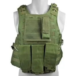 Gilet Tattico ""Tactical Vest"" 6 Tasche - Verde (VT-1104V)
