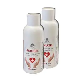 Amugel Gel igienizzante per mani - 2 pcs - 100 ml - Alcol 75% - Smile