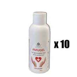 Amugel Gel igienizzante per mani - 10 pcs - 100 ml - Alcol 75% - Smile