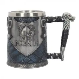 Boccale del Trono di Spade - ""King in the North"" Licenza Originale HBO (B4158M8)
