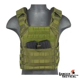 Gilet Tattico Plate Carrier SAPC 1000D - Olive Drab ""Verde"" - Lancer Tactical (A68600)