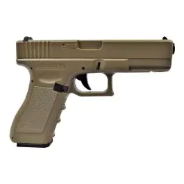 Pistola elettrica professionale gearbox in metallo Glock 18C con Batteria Li-Po e Mosfet Tan Cyma (CM030UPT)