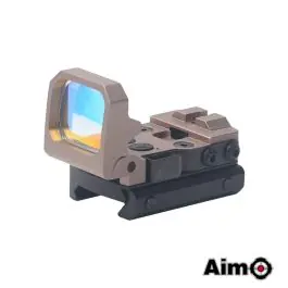 Red Dot Punto Rosso con Funziona Flip-Up - Dark Earth ""Tan"" - Aimo