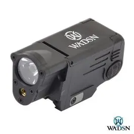 Torcia Led 500 Lumens per Pistole con Laser Rosso - Nero - WADSN