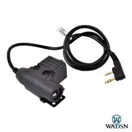 Adattatore PTT Cuffie e Microfono Military Standard per Kenwood - Nero - WADSN