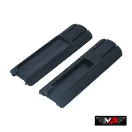 Set 2 Copri Slitta con Porta Controllo Remoto per Slitte 20/22 mm - Nero - MP