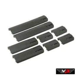 Set 8 Copri Slitta Deluxe per Slitte 20/22 mm - Nero - MP