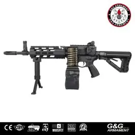 Fucile Elettrico G&G CM16 LMG Stealth MOSFET - E.T.U. Nero