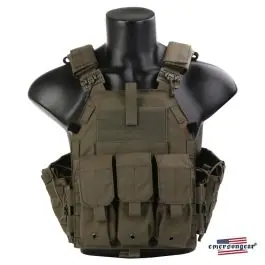 Gilet Tattico Plate Carrier Tactical Vest - 500D - Ranger Green ""Verde"" - EmersonGear Blue Label