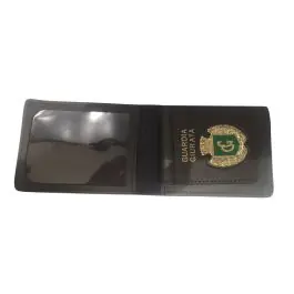 Portafoglio e portatessera in pelle con porta placca ""Guardia Giurata"" estraibile Vega Holster (1WE15V)