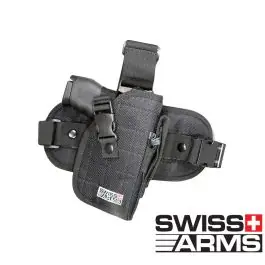 Fondina cosciale NERA destra in cordura swiss arms