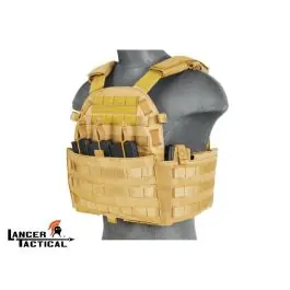 Gilet Tattico Plate Carrier 1000D CA311B2N - TAN - Lancer Tactical (A68608)