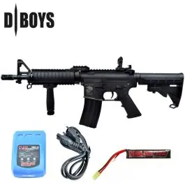 Mitra M4 CQB Comm Combat Marine in ABS - Nero - D Boys (5781) Offerta Combo - Batteria + Carica Batteria