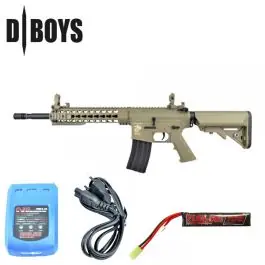 Fucile elettrico M4 KEYMOD DA 10""Combat Marine D BOYS TAN Offerta Combo