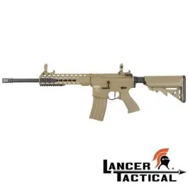 Fucile Elettrico M4 KeyMod LT-15 Proline Gen2 - Full Metal - Tan - Lancer Tactical