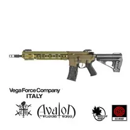 Fucile Elettrico Avalon Calibur M4 Carbine KeyMod Rail System - MOSFET - Tan - VFC