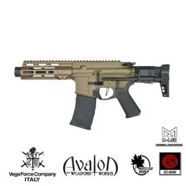 Fucile Elettrico Avalon Calibur II M4 PDW M-Lok Rail System - MOSFET - Tan - VFC