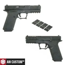 Pistola a Gas VX7 MOD.1 MOS Stile Glock 17 G17 GBB - Nero - Armorer Works Custom