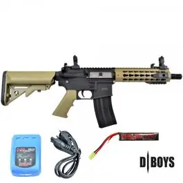 Fucile Elettrico M4 KMR KEYMOD DA 8"" - Metallo/Polimero - D BOYS Offerta Combo Kit