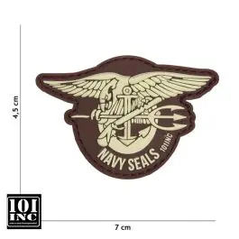 Patch 3D PVC con Velcro Navy Seals Marrone 101 INC (444130-5078)