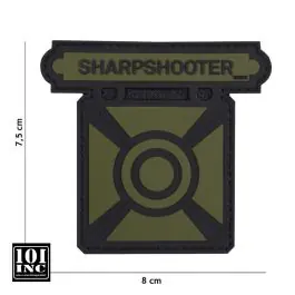 Patch 3D PVC con Velcro Sharpshooter Verde 101 INC (444130-5186)