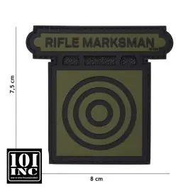 Patch 3D PVC con Velcro Rifle Marksman Verde 101 INC (444130-5208)