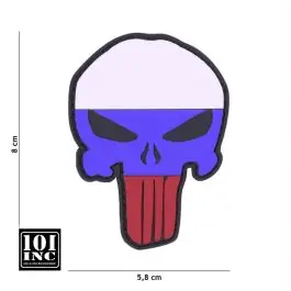 Patch 3D PVC con Velcro Punisher Russia 101 INC (444130-5297)