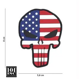 Patch 3D PVC con Velcro Punisher USA 101 INC (444130-5301)