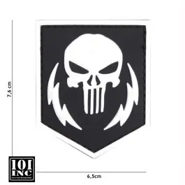 Patch 3D PVC con Velcro Punisher Lampi di Tuono 101 INC (444130-5322)