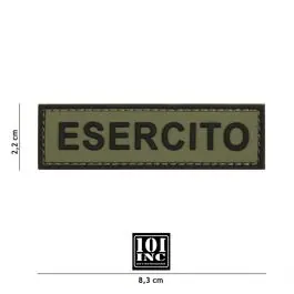 Patch 3D PVC con Velcro Esercito Verde/Nero 101 INC (444130-5357)