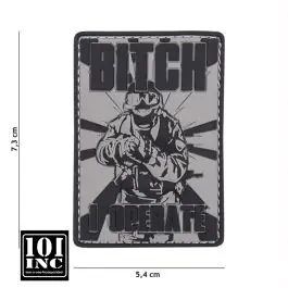 Patch 3D PVC con Velcro ""Bitch I Operate"" Grigio 101 INC (444130-5415)