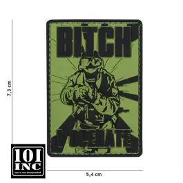 Patch 3D PVC con Velcro ""Bitch I Operate"" Verde 101 INC