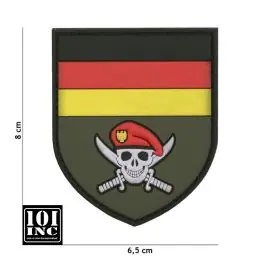 Patch 3D PVC con Velcro Commando Teschio Germania 101 Inc.