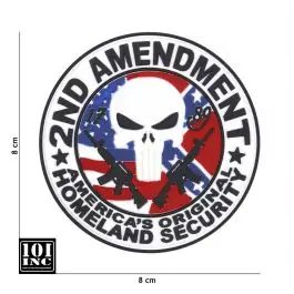 Patch 3D PVC con Velcro ""2ed Amendment Punisher"" 101 Inc.