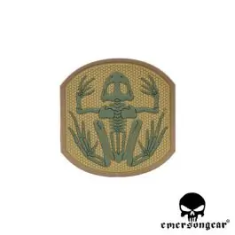 Patch in PVC Skeleton Frog Ver.4 Tan Emerson Gear