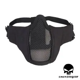 Maschera Mezzo Viso con Rete in Metallo Nera Emerson
