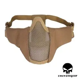 Maschera Mezzo Viso con Rete in Metallo Coyote Brown Tan Emerson